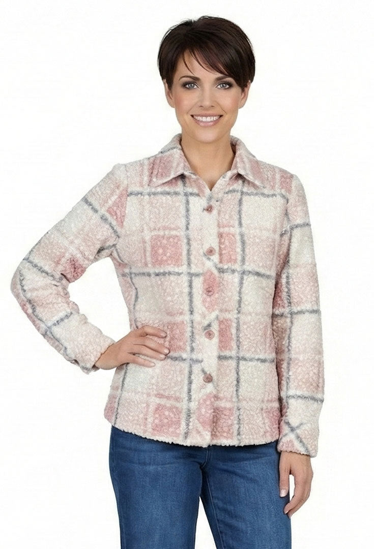 Plaid Sherpa Jacket - Admire