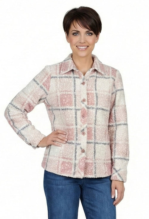 Plaid Sherpa Jacket - Admire