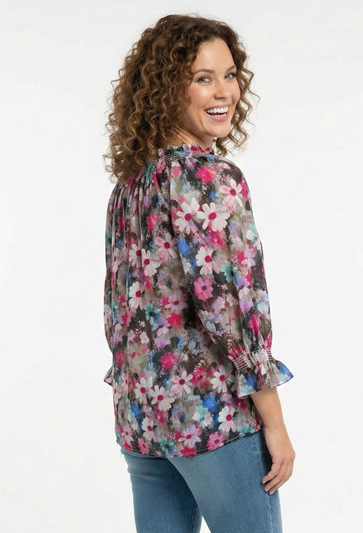 Ruffled Chiffon Blouse - Valerie
