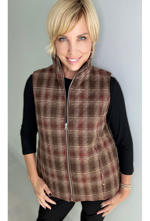 Quilted Zippy Vest - Gain