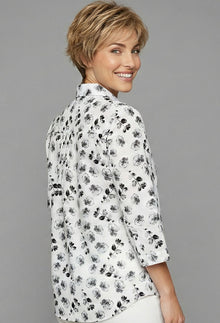 Casual Collar V-Neck Blouse - Candescent