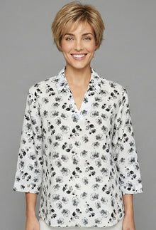 Casual Collar V-Neck Blouse - Candescent