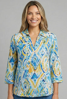 Casual Collar V-Neck Blouse - Affluence