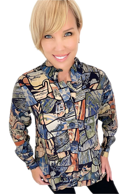 Artful Aura Blouse - Wanted