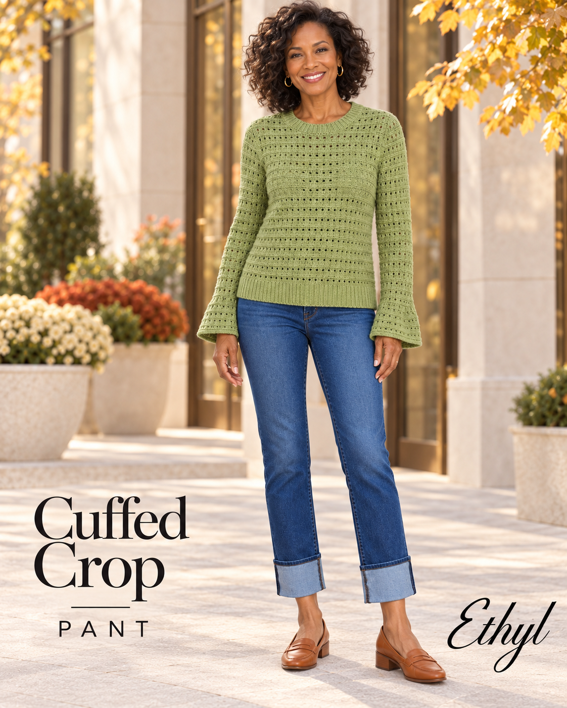 Cuffed Crop Pant - Sensible