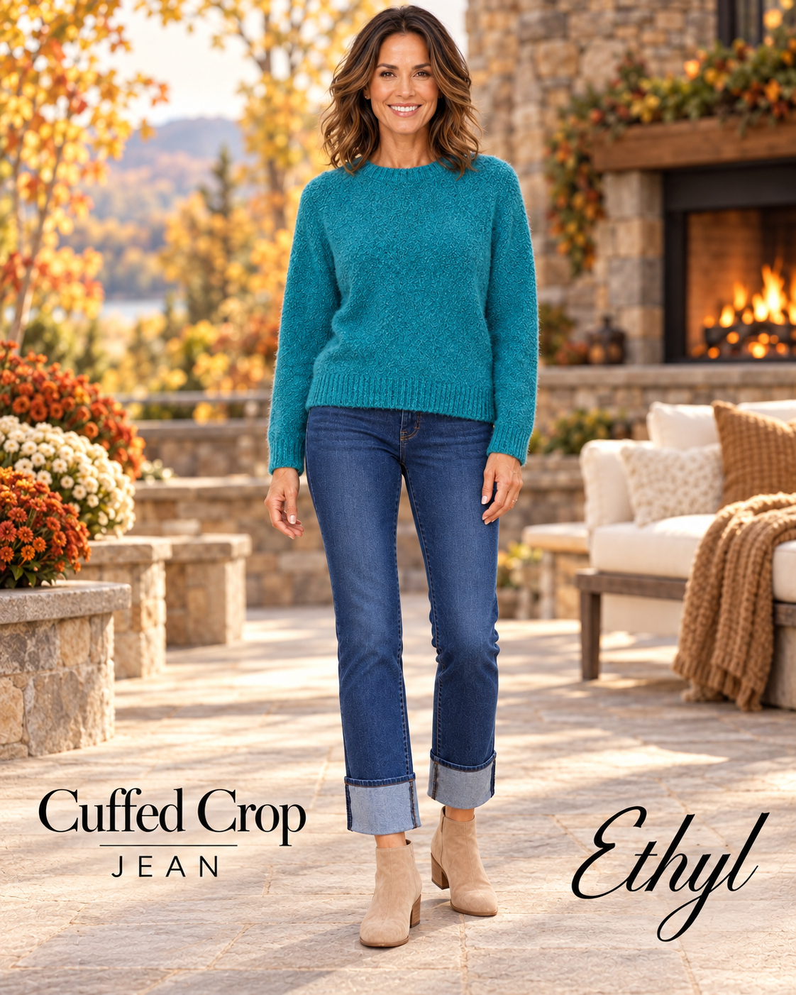 Cuffed Crop Pant - Sensible