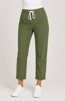 Drawstring Waist Jean - Moonlit