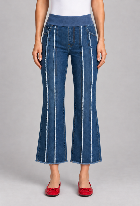 Cropped Crocchet Edge Pant - Conduct