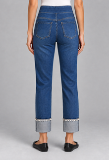 Pearly Girl Cuff Jeans - Plentiful