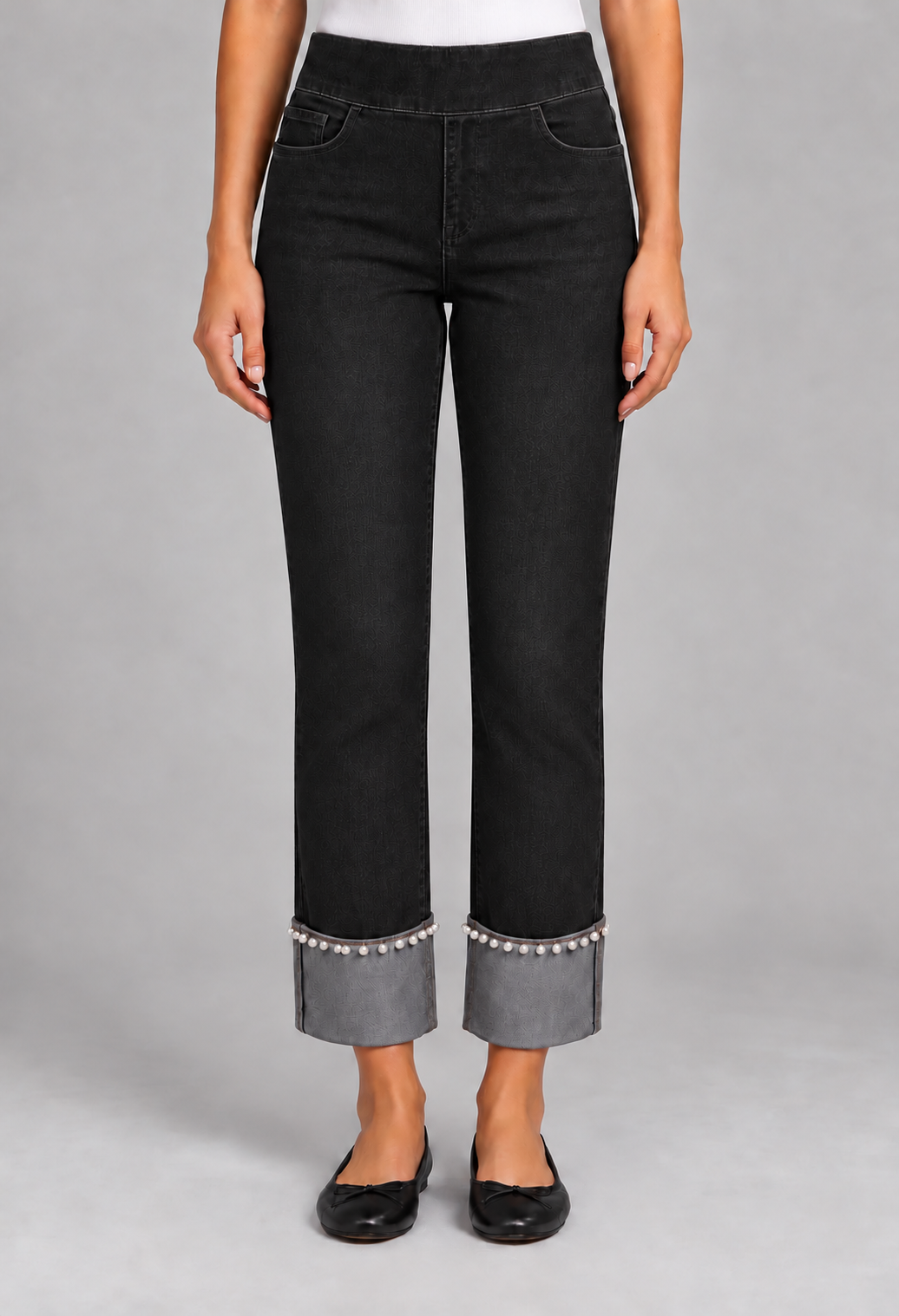 Pearly Girl Cuff Jeans - Idolize