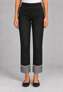 Pearly Girl Cuff Jeans - Idolize