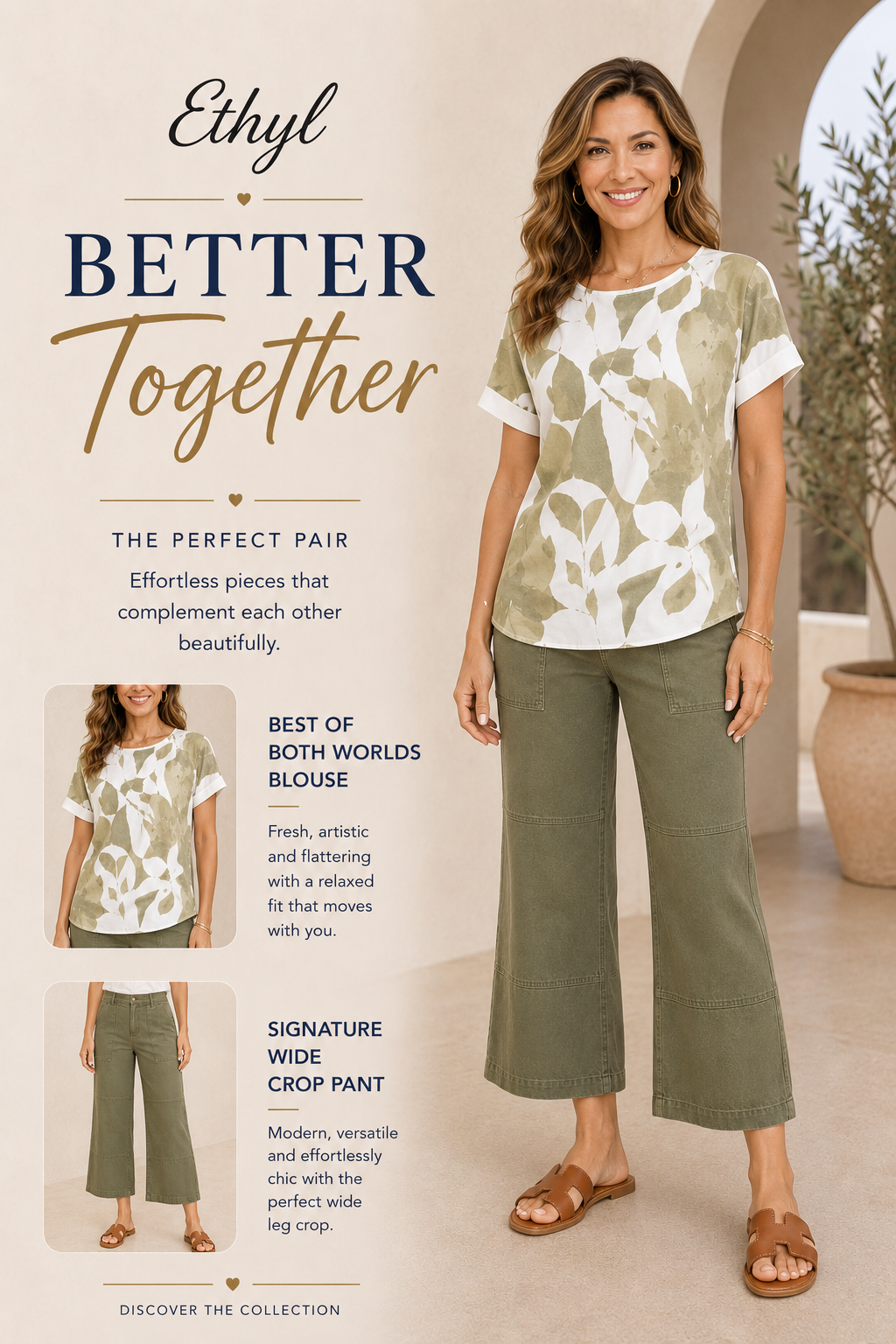 Signature Wide Crop Pant - Serious