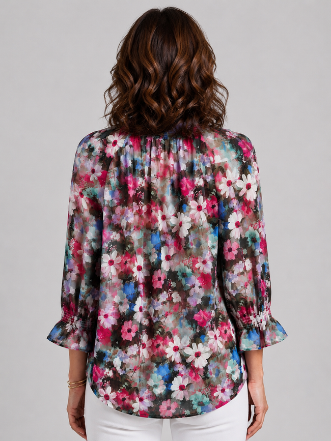 Ruffled Chiffon Blouse - Valerie