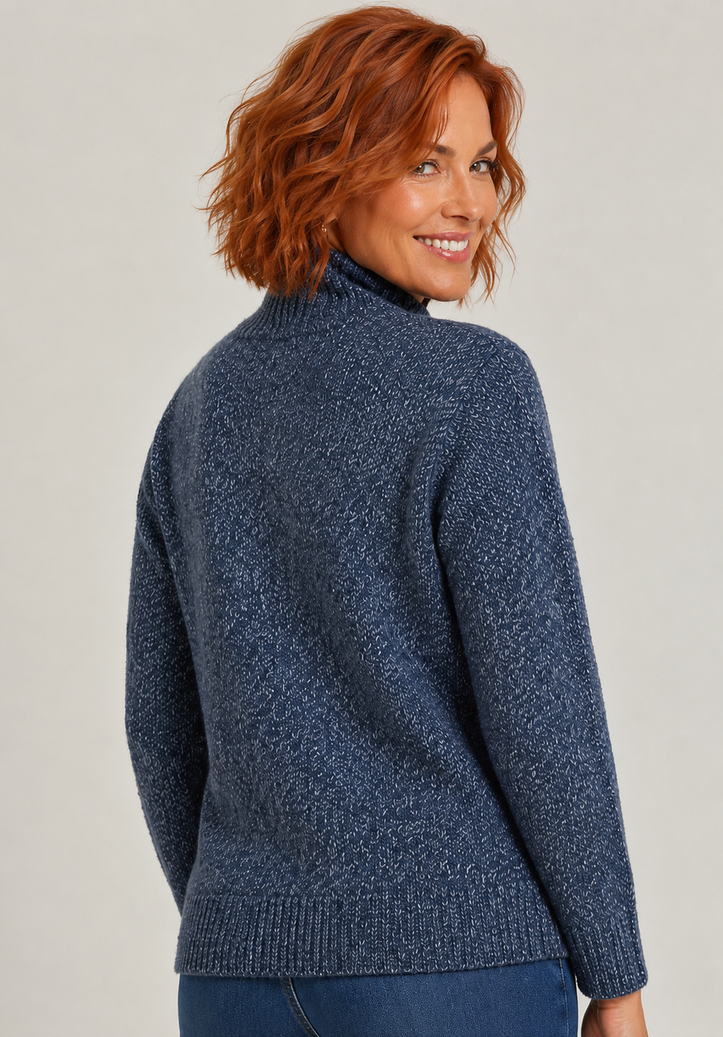 Novelty Knit Cardigan - Indigo