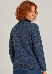 Novelty Knit Cardigan - Indigo