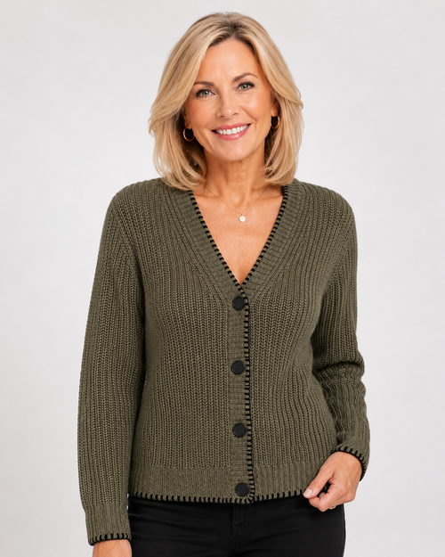 Stitch Edge Cardigan - Civic