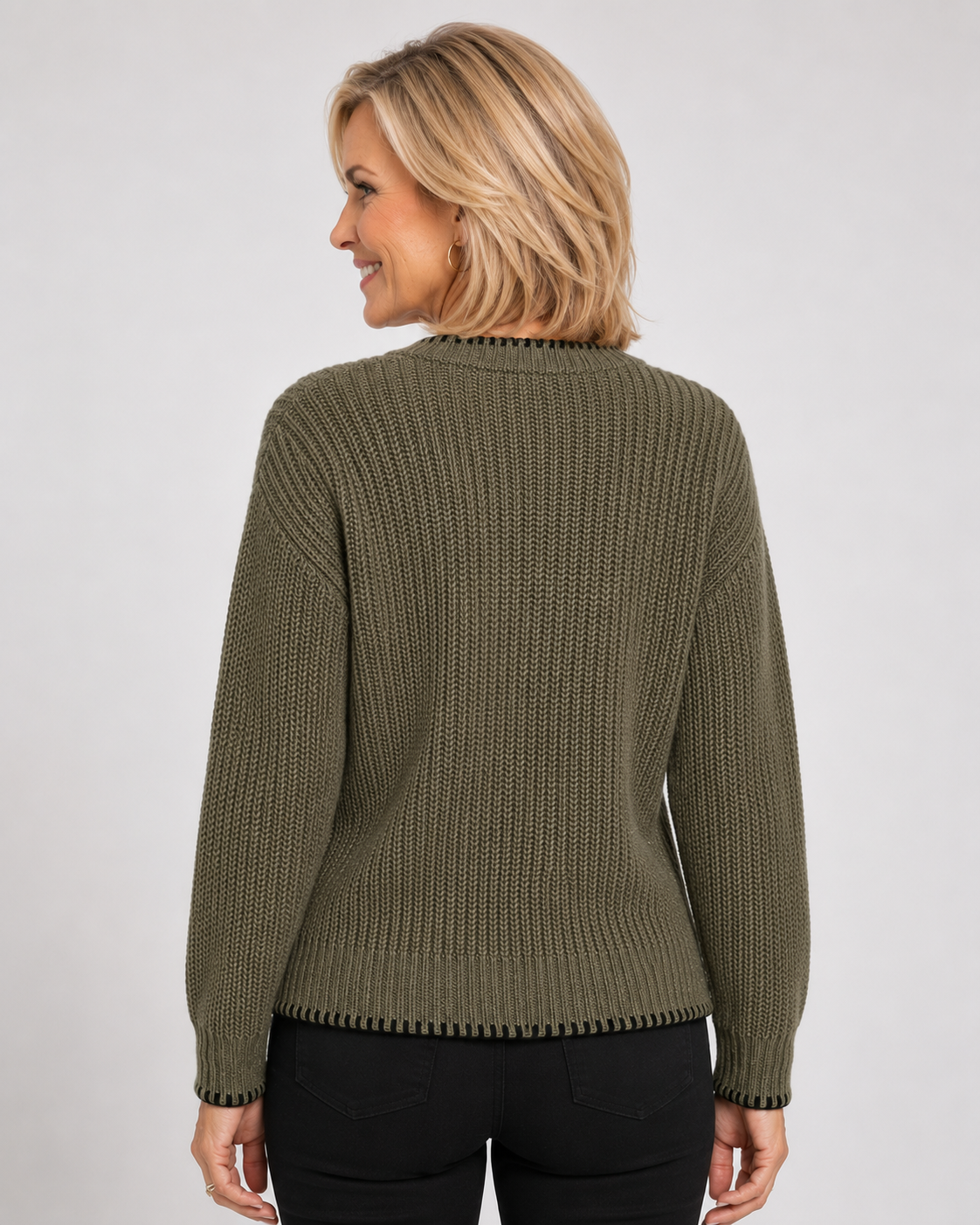 Stitch Edge Cardigan - Civic