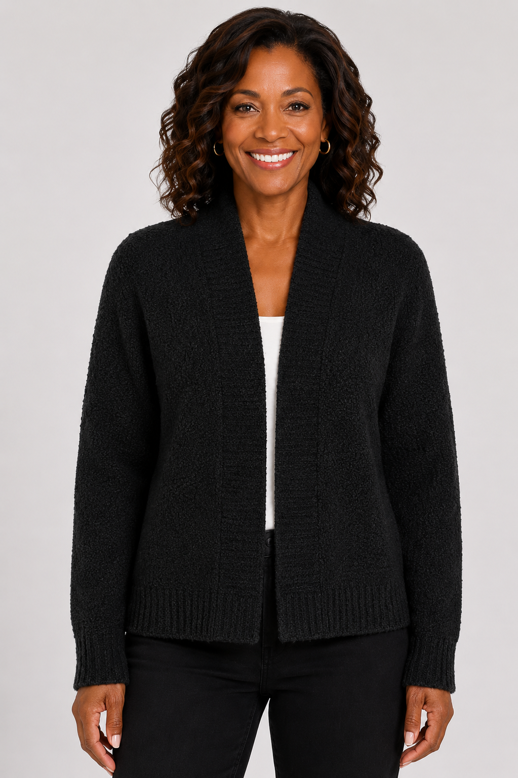 Soft Peached Knit Cardigan - Result