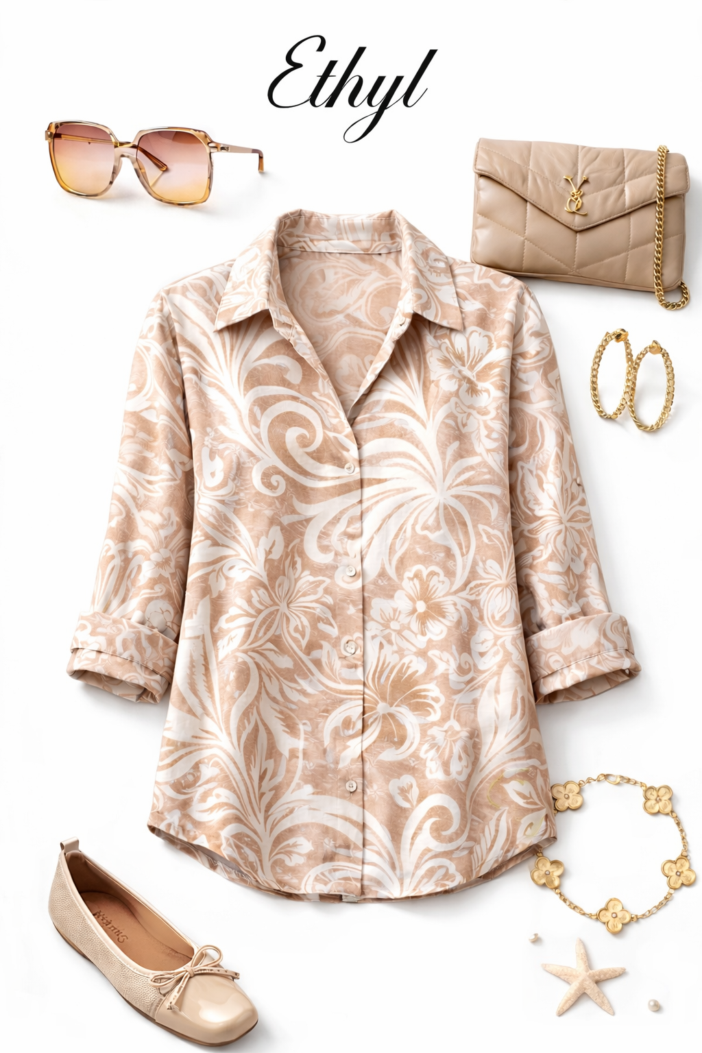 Casual Collar V-Neck Blouse - Passport