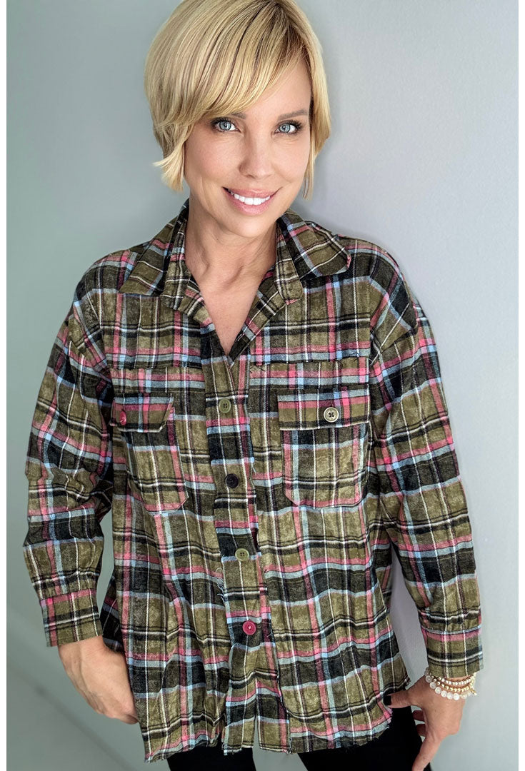 Square Up Flannel Shirt - Forward