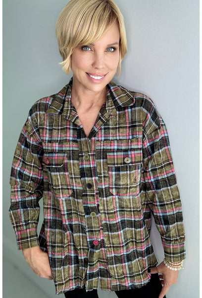Square Up Flannel Shirt - Forward