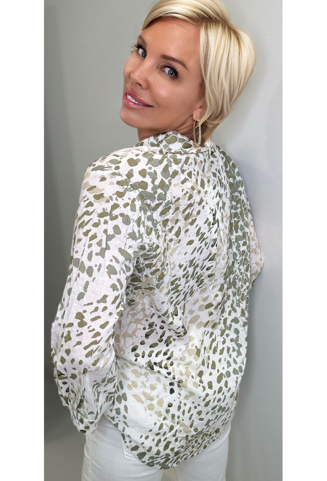 Casual Collar V-Neck Blouse - Current