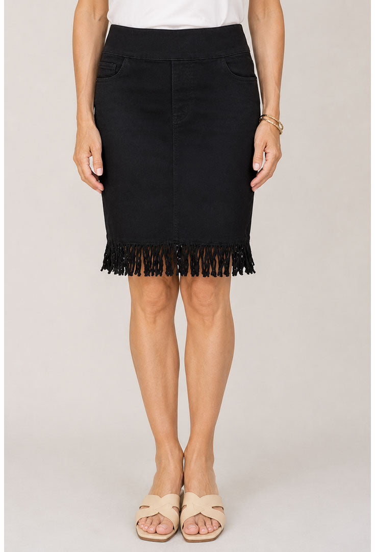 Pull On Fringe Skirt - Precious