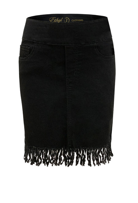 Pull On Fringe Skirt - Symbol