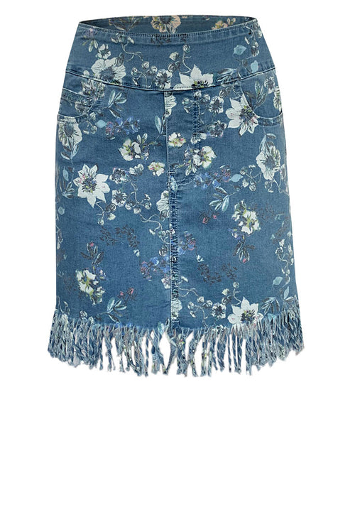 Pull On Fringe Skirt - Pinnacle