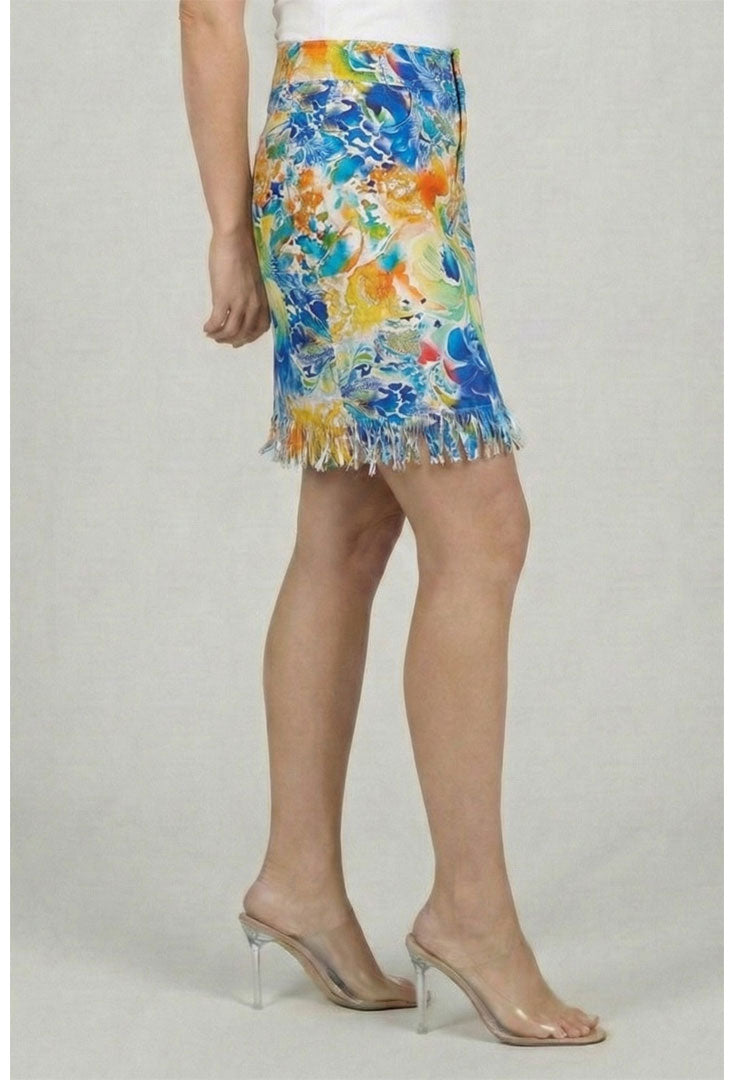 Pull On Fringe Skirt - Jessica