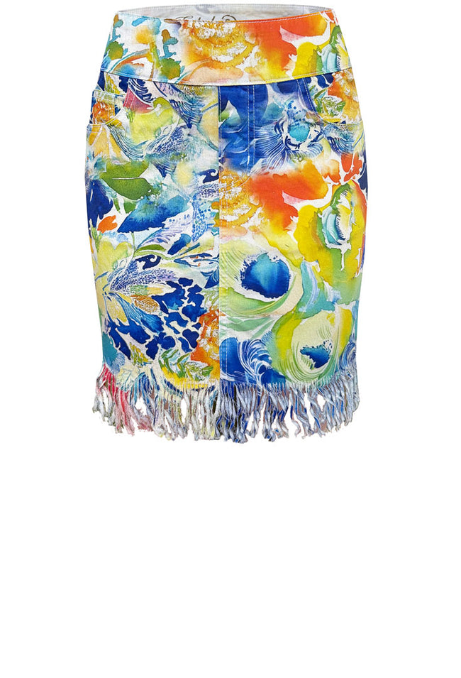 Pull On Fringe Skirt - Jessica