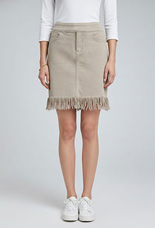 Pull On Fringe Skirt - Rabbit