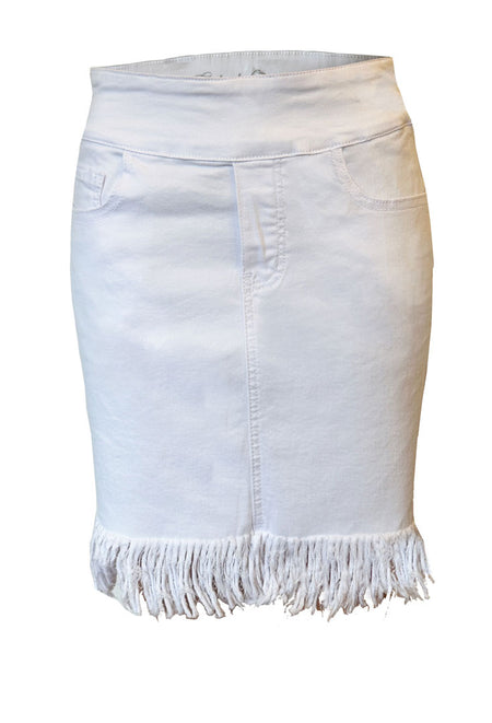 Pull On Fringe Skirt - Helen