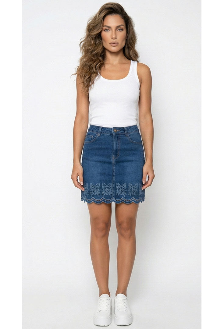 Bluebell Lace Skirt - Yacht
