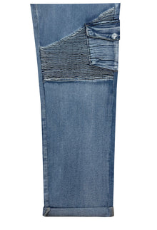 Textured Cargo Jean - Raspberry