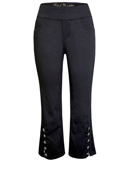 Button Crush Crop Pant - Night Flight