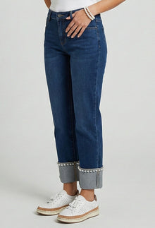 Pearly Girl Cuff Jeans - Plentiful