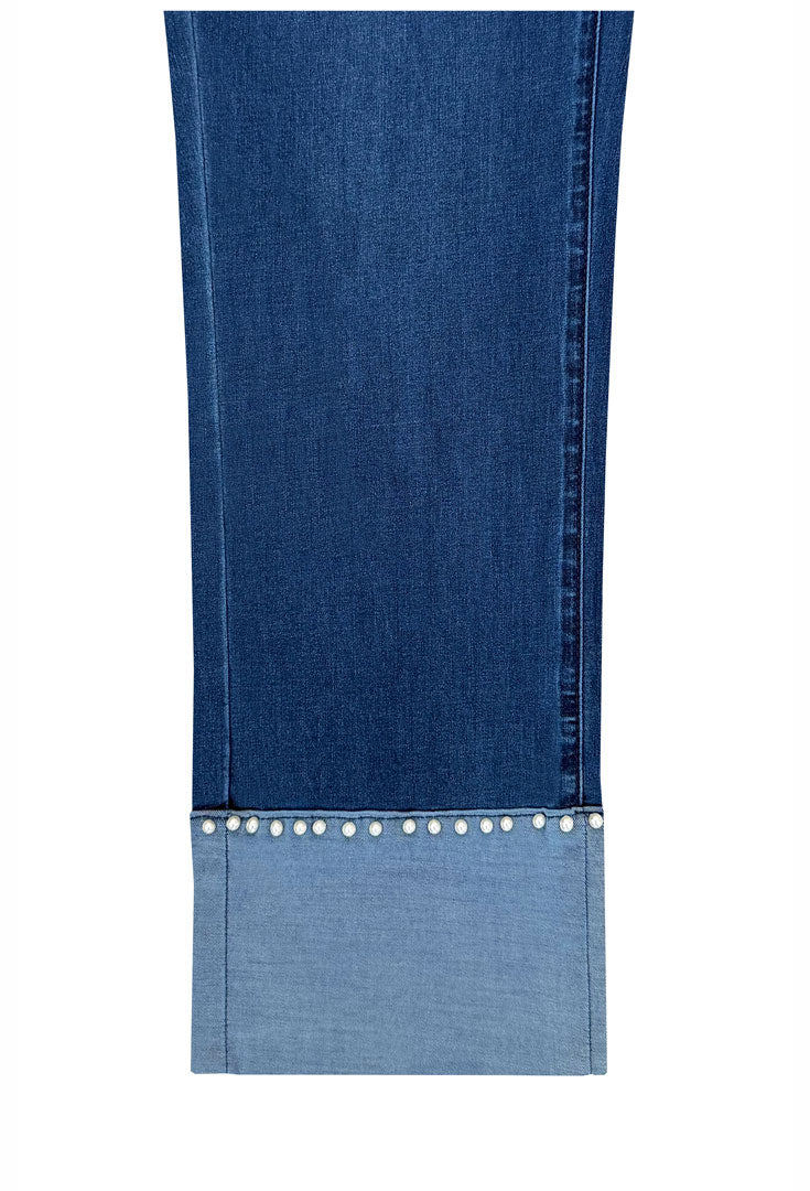 Pearly Girl Cuff Jeans - Plentiful