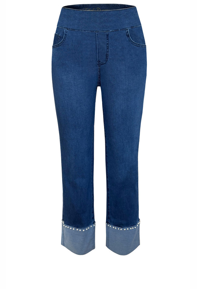 Pearly Girl Cuff Jeans - Plentiful