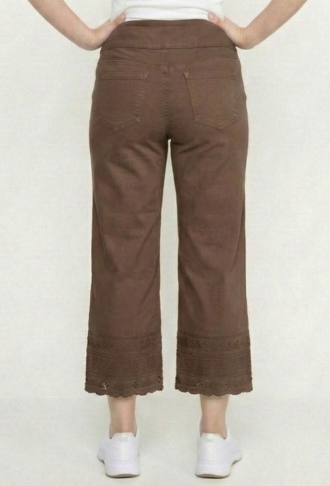 Cropped Crocchet Edge Pant - Aware