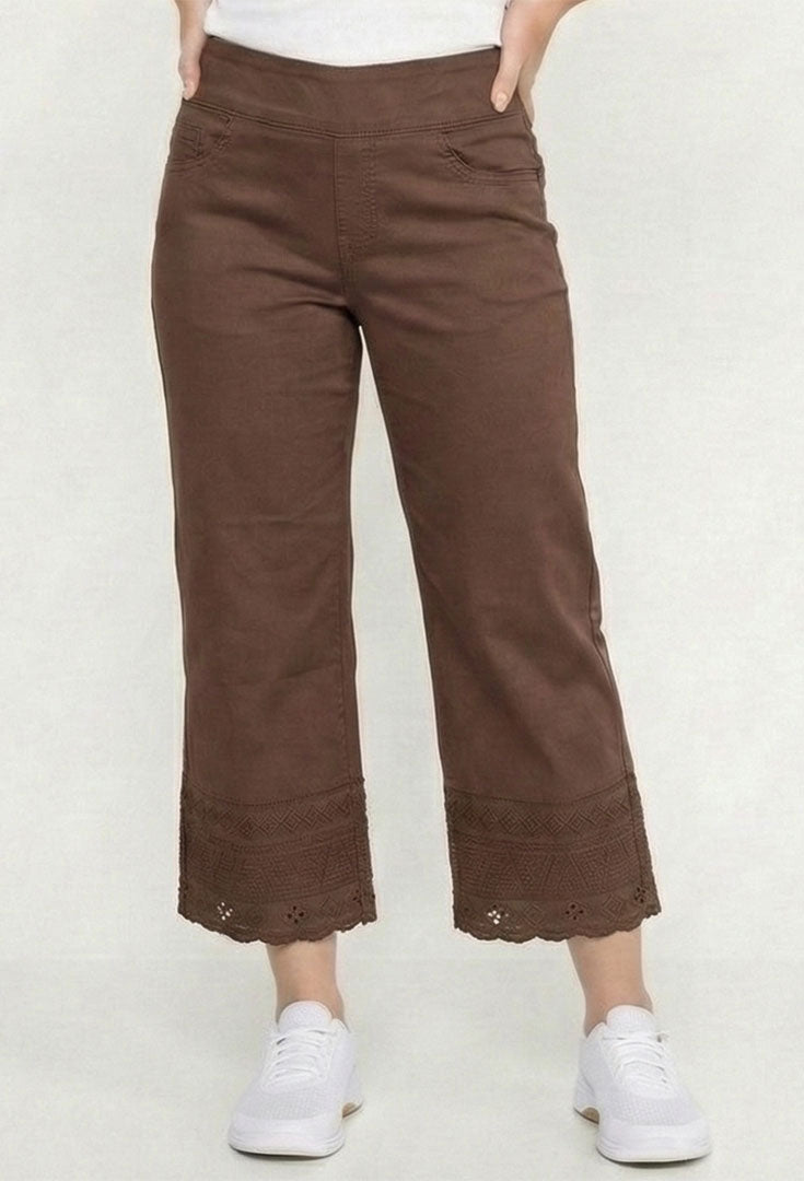 Cropped Crocchet Edge Pant - Aware