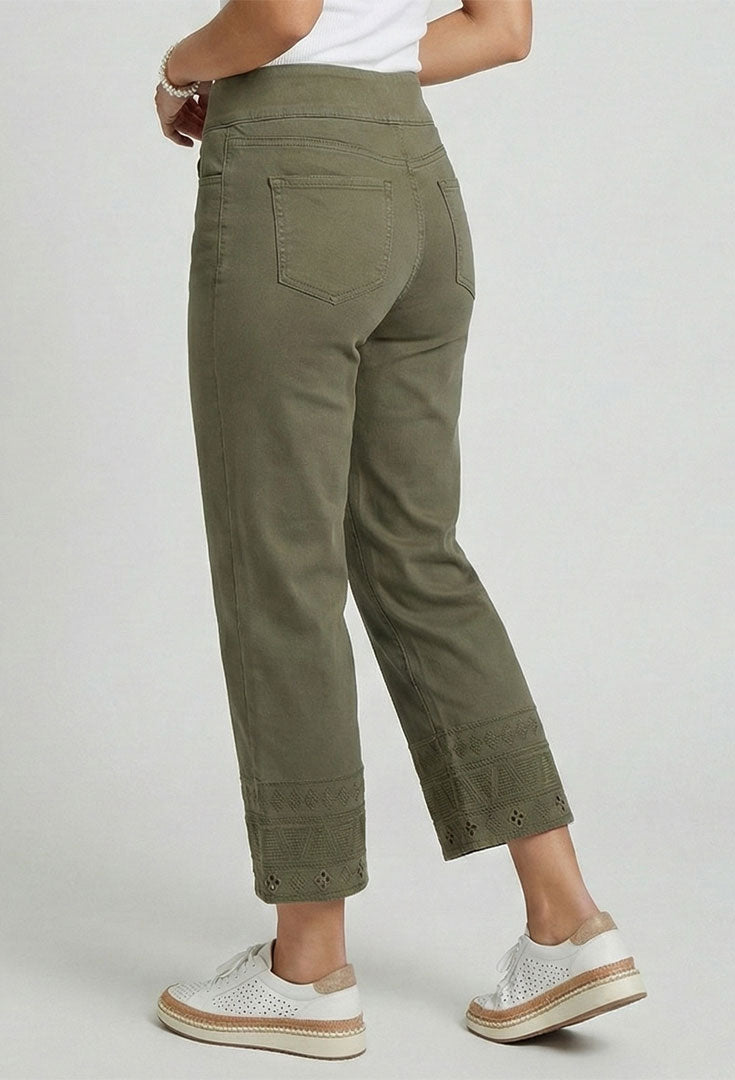 Cropped Crocchet Edge Pant - Conduct