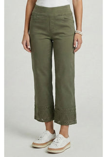 Cropped Crocchet Edge Pant - Conduct