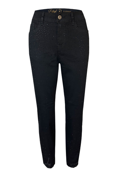 The Waterfall Bling Denim Jean - Champaign