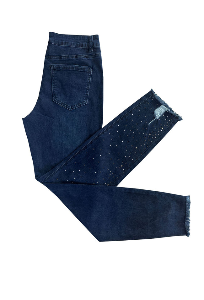 The Waterfall Bling Denim Jean - Solar