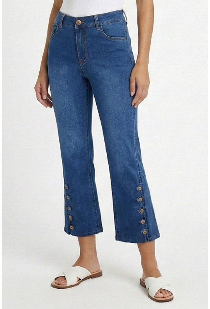 Capri Button Crop - Solar Flare