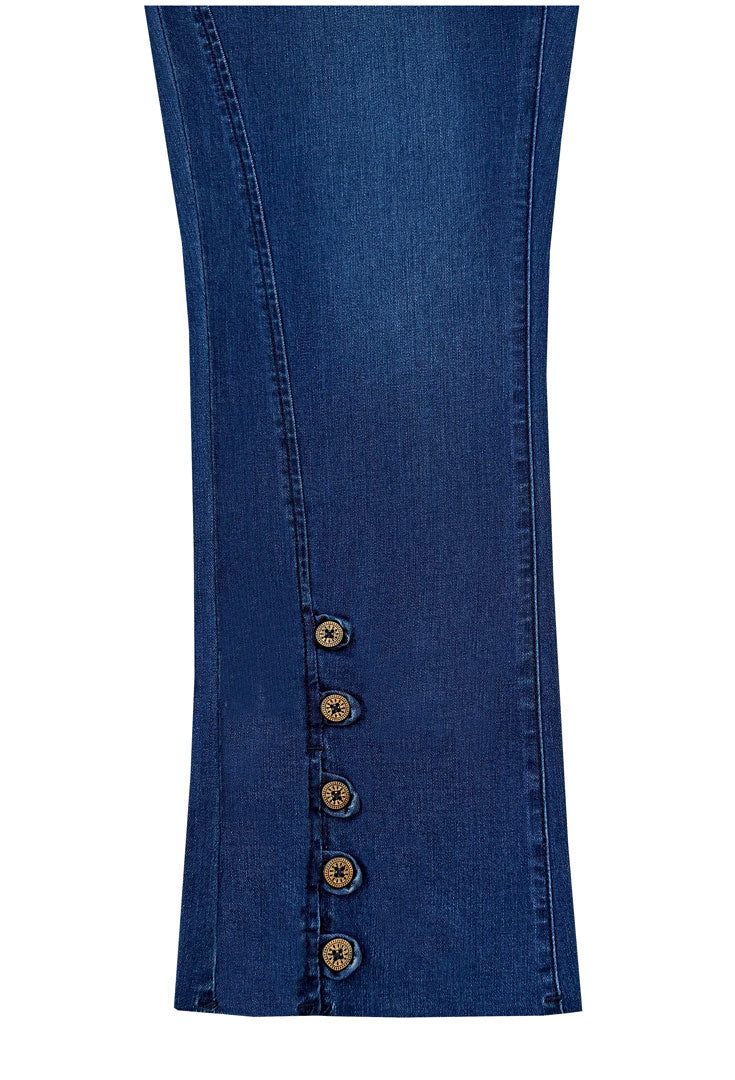 Capri Button Crop - Solar Flare