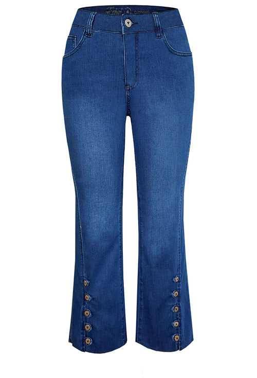 Capri Button Crop - Solar Flare