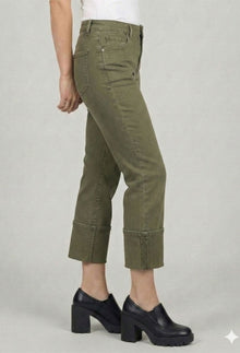 Cuffed Crop Pant - Texture