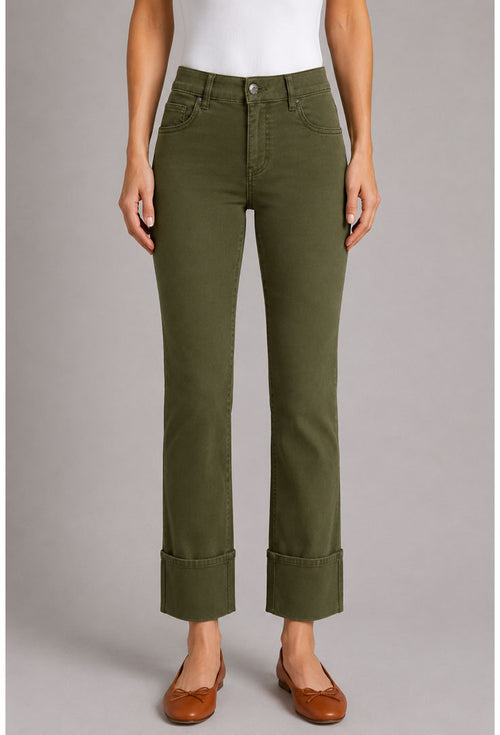 Cuffed Crop Pant - Texture